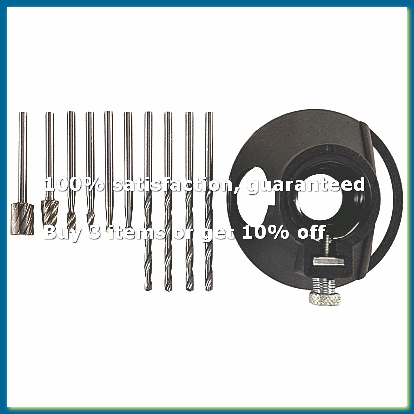 Drill Bits - 11個の多目的カッティングガイドキットシャンクHSSルーティングルータービットと4個のロータリーツール用ツイストドリルビット-A62I