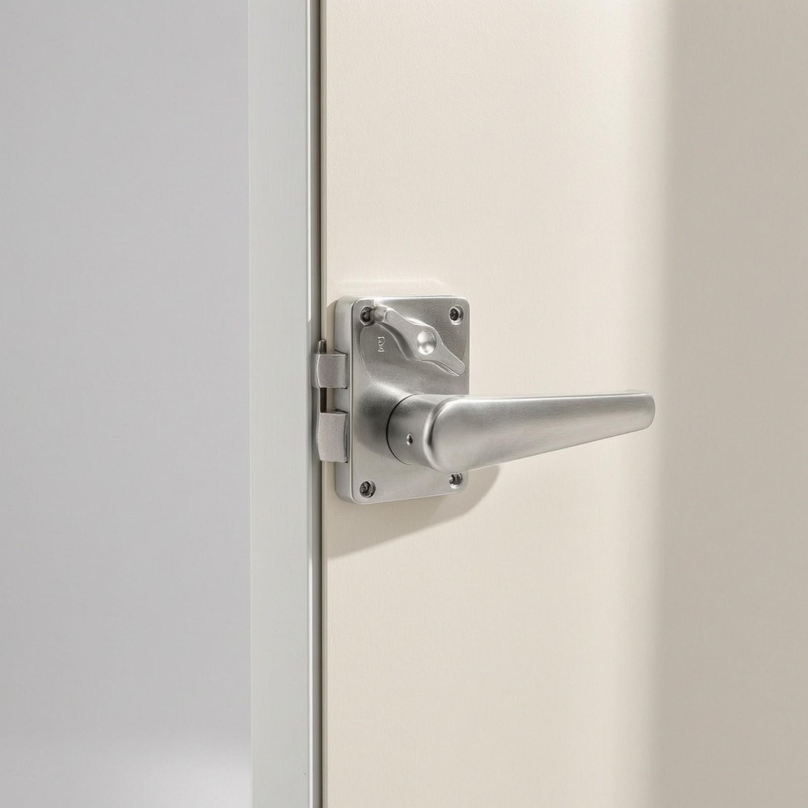 Door Handle - キャンピングカー用トイレドアロック。滑らかなABS製ハンドル付き。RVトレーラーの外開きドアに取り付け可能。19mmの穴あけ加工が必要。