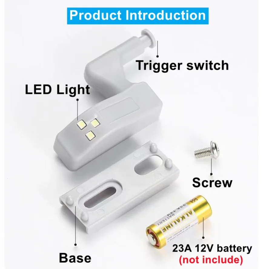 10個入り LED内蔵ヒンジライト、ワードローブ、キャビネッ - Cabinet Hinges のレビューと価格