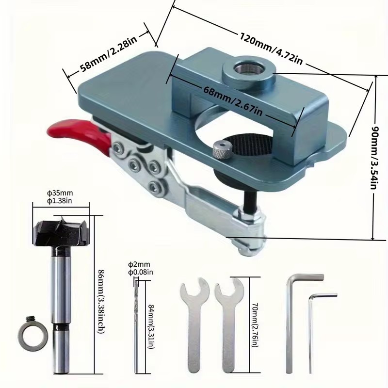 35mmのキャビネットや家具の蝶番を取り付けるための、強化ド - Cabinet Hinges のレビューと価格