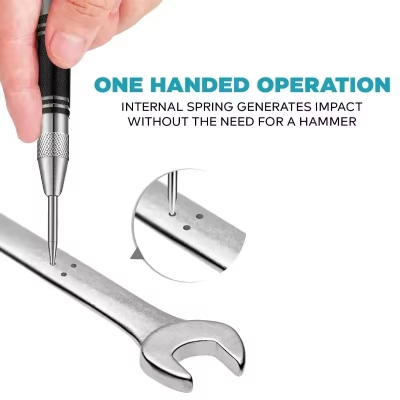 自動センターポンチ、穴あけマーカー、木材・金属・鋼材用、スプ - Drill Bits のレビューと価格