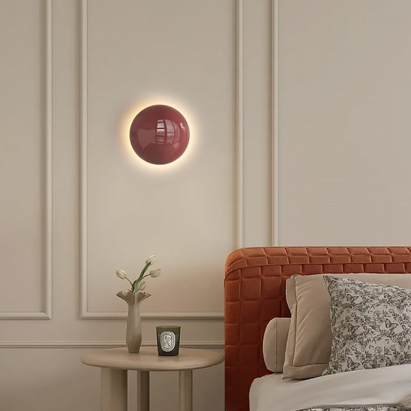 ミニマリストバウハウス小型鉄製ウォールランプ白赤色光モダンな - Light Switch のレビューと価格