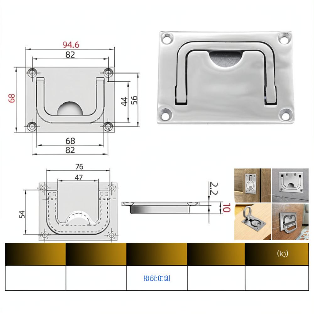 316ステンレス製、丸型、表面に埋め込むタイプの取っ手リング - Door Handle のレビューと価格