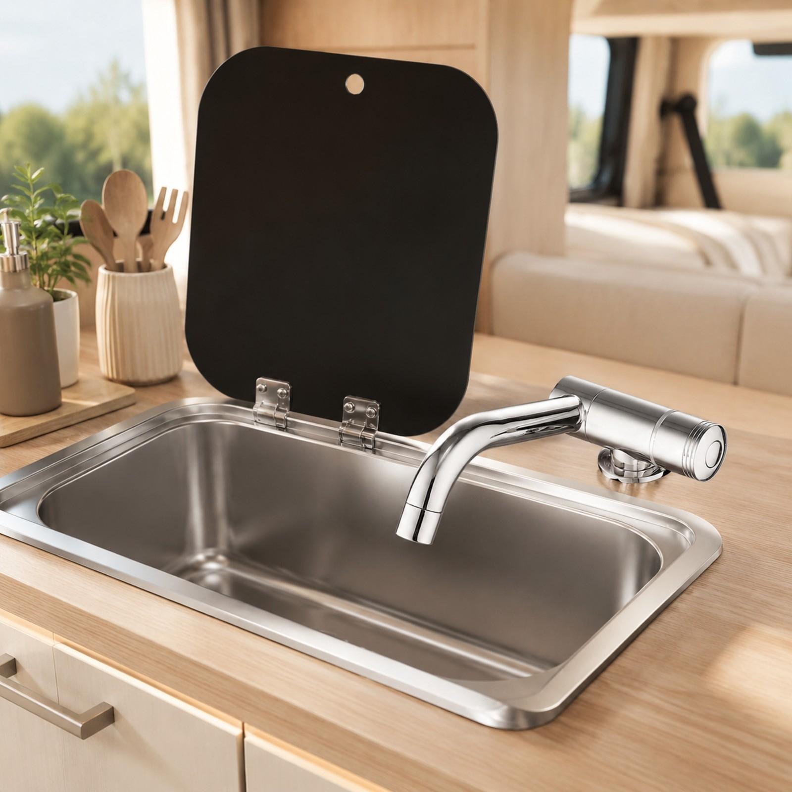コンパクトなキャンピングカー用、強化ガラス製のカバー付き、ス - Faucet のレビューと価格