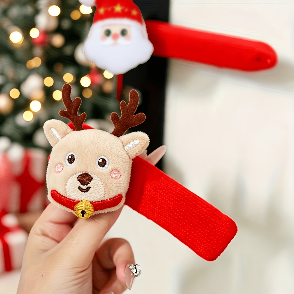クリスマス柄のドアノブカバー4個セット。ベルと取り外し可能な - Door Handle のレビューと価格